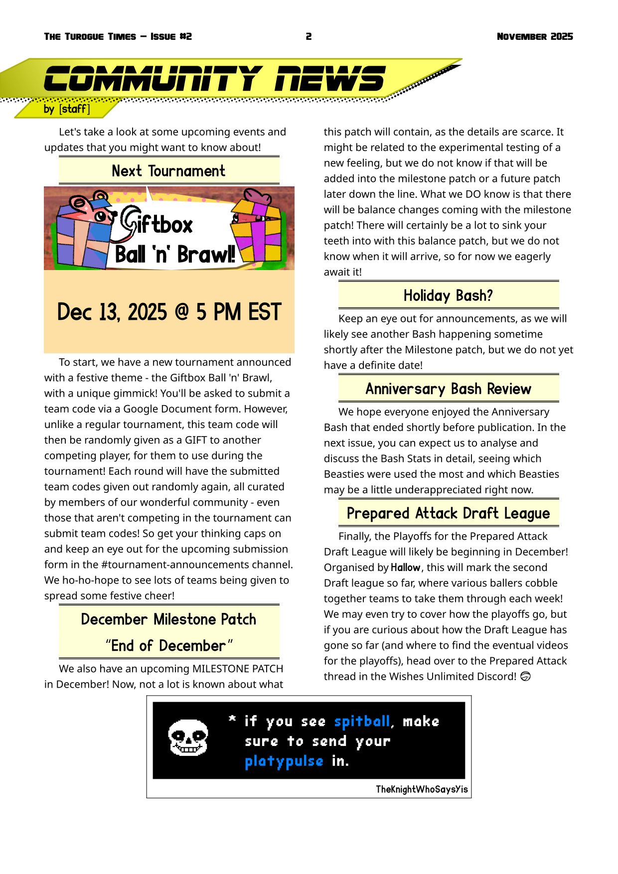 Page 2. Community news